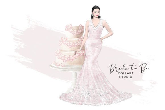 Bride to Be Clip Art: Hand-Drawn Wedding Designs for Your Projects