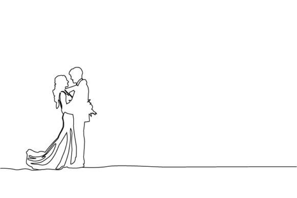 Celebrate Love with Abstract Linear Couple Wedding Design