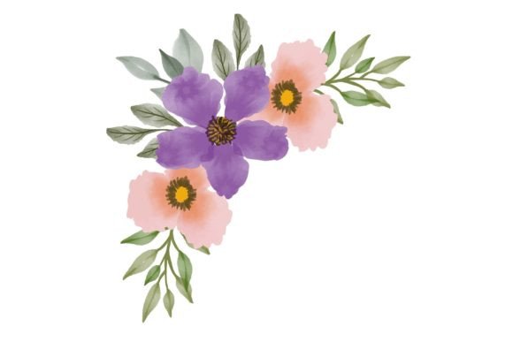 Elegant Purple Floral Frame: Your Go-To Design Asset