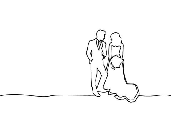 Elegant Simplicity: The Power of Linear Art in Wedding Design