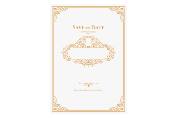 Elevate Your Event Stationery with a Luxury Golden Frame