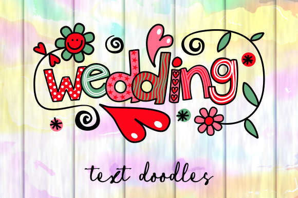 Love & Marriage: Hand Drawn Wedding Font Titles for Crafters