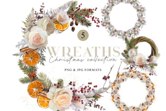Oil Painting Wreaths: Blending Floral Art with Digital Design