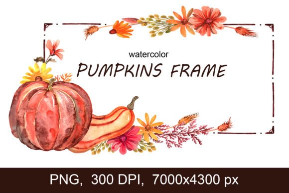 Warm Up Your Autumn Projects with This Pumpkins Frame PNG