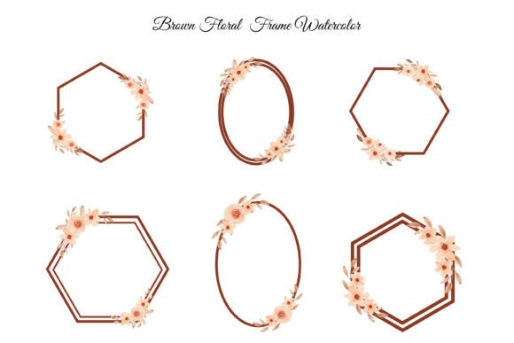 Warmth and Whimsy: Using Brown Floral Frame Wedding Watercolor