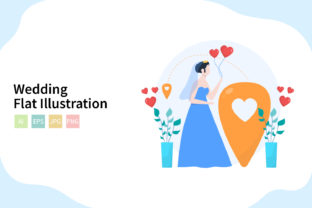 Wedding Flat Vector Illustration: Versatile Design for Every Occasion